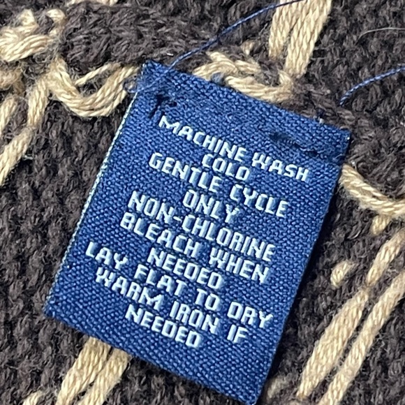 Chaps Ralph lauren womens south Western Knit cardigan  sz L/P Aztec Vtg 80s - Picture 4 of 12